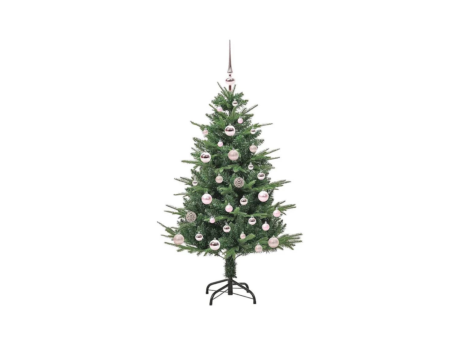 Sapin de Noël artificiel pré-éclairé avec set de boules Vert