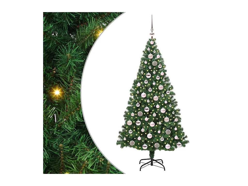Sapin de Noël artificiel Vert 180 cm PVC, Acier et Plastique