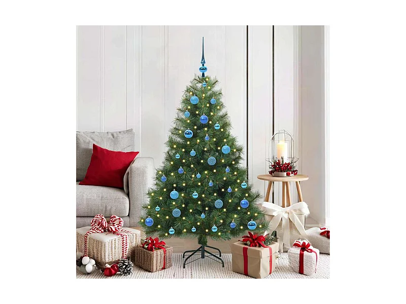 Árbol de Navidad artificial con 150 LED Verde 150 cm PE y PVC