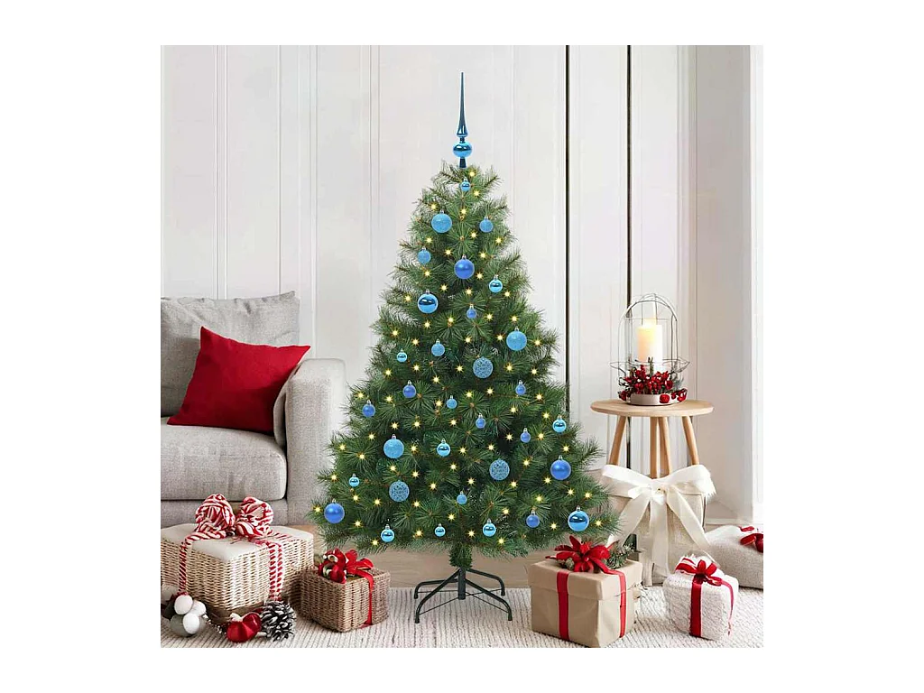 Árbol de Navidad artificial con 150 LED Verde 150 cm PE y PVC