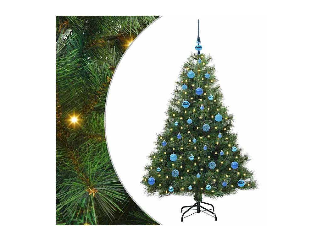 Árbol de Navidad artificial con 150 LED Verde 150 cm PE y PVC