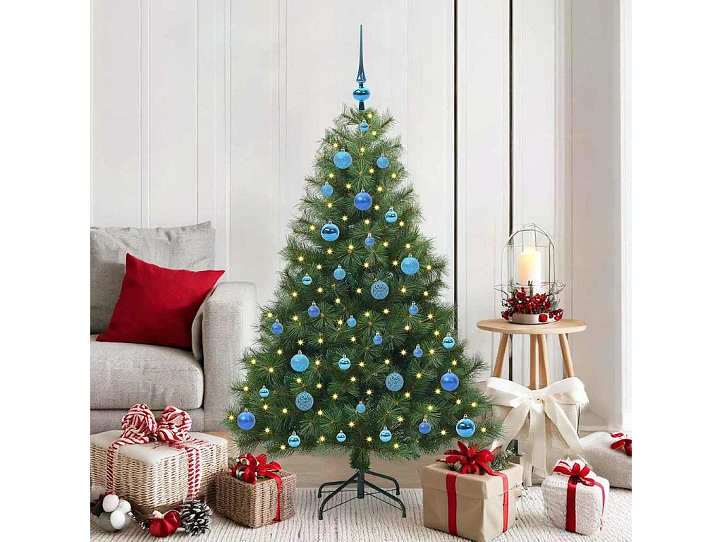 Sapin de Noël artificiel avec 150 LED Vert 150 cm PE et PVC