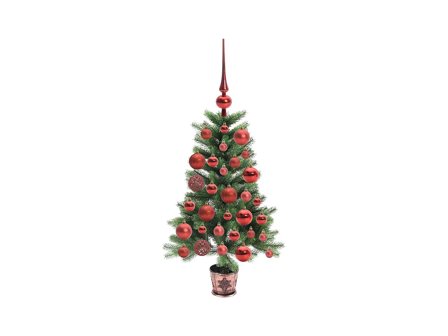 Árbol de Navidad con 150 LED con soporte Verde 90 cm PE