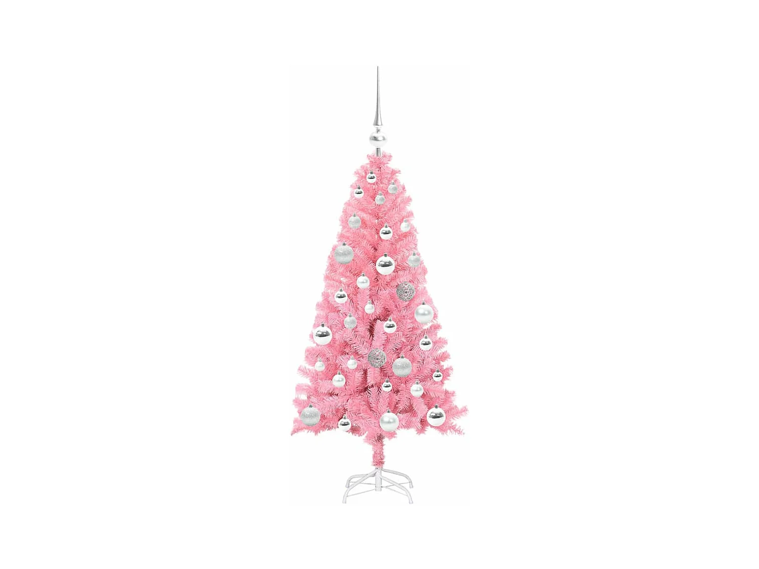 Kerstboom met 150 LED met standaard Roze 120 cm PVC