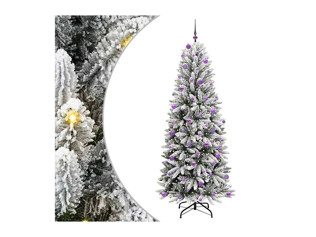 Sapin de Noël artificiel avec 300 LED Blanc 93 x 93 x 240 cm