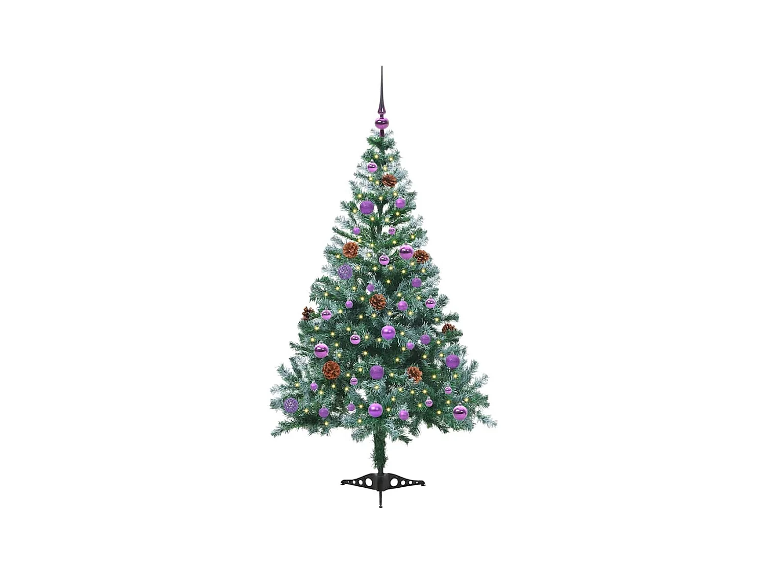 Kunstkerstboom met 150 LED Groen 150 cm PVC en Staal
