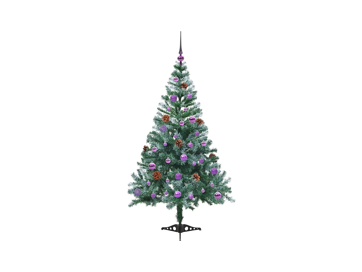Kunstkerstboom met 150 LED Groen 150 cm PVC en Staal