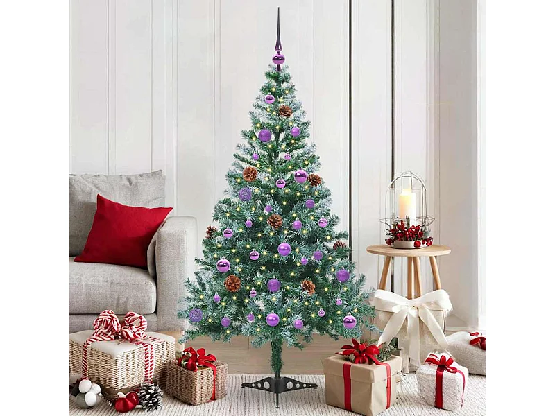 Árbol de Navidad artificial Verde 150 cm PVC y acero