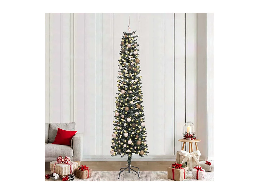 Árbol de Navidad artificial con 300 LED Verde 58 x 58 x 240 cm