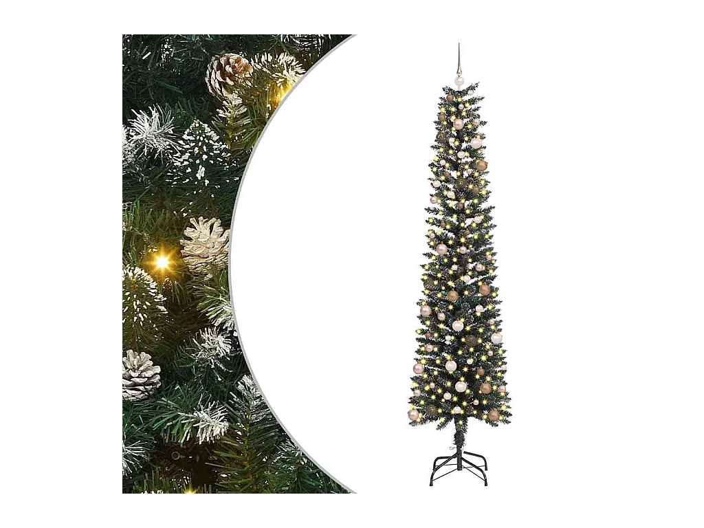 Árbol de Navidad artificial con 300 LED Verde 58 x 58 x 240 cm