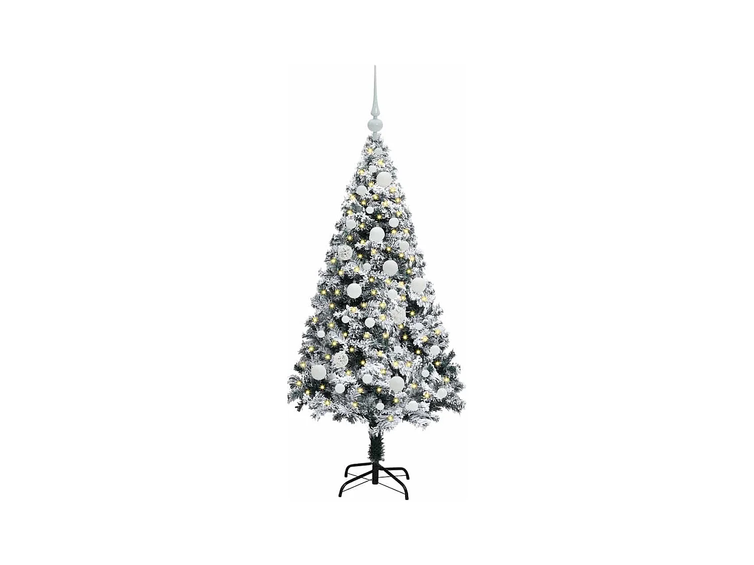 Árbol de Navidad artificial Verde 120 cm PVC y Acero y Plástico