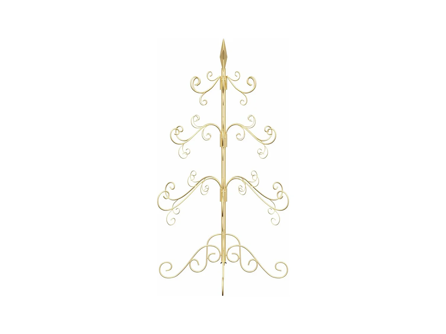 Árbol de Navidad de metal con soporte Dorado 90 cm
