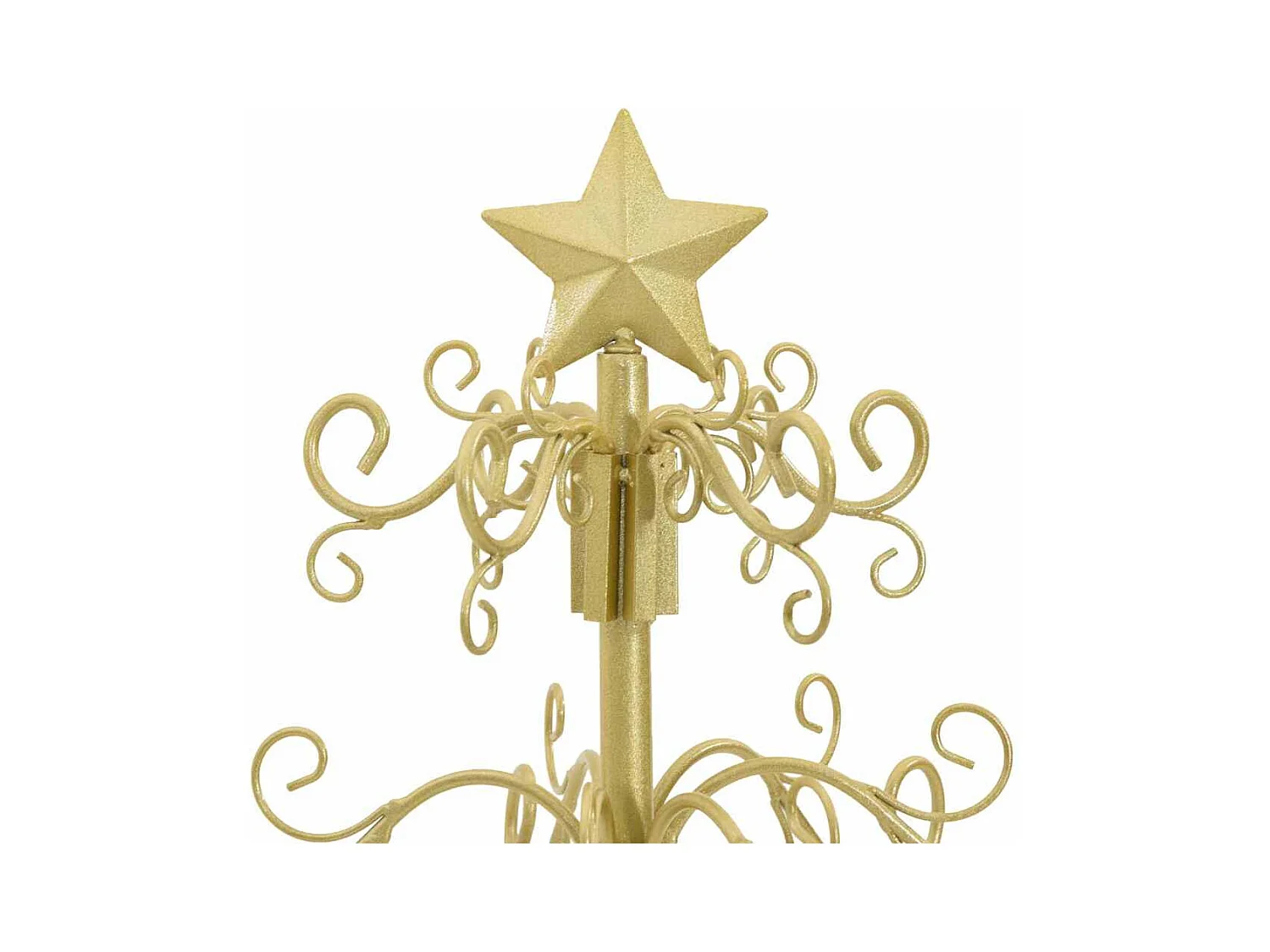 Árbol de Navidad de metal con soporte Dorado 90 cm