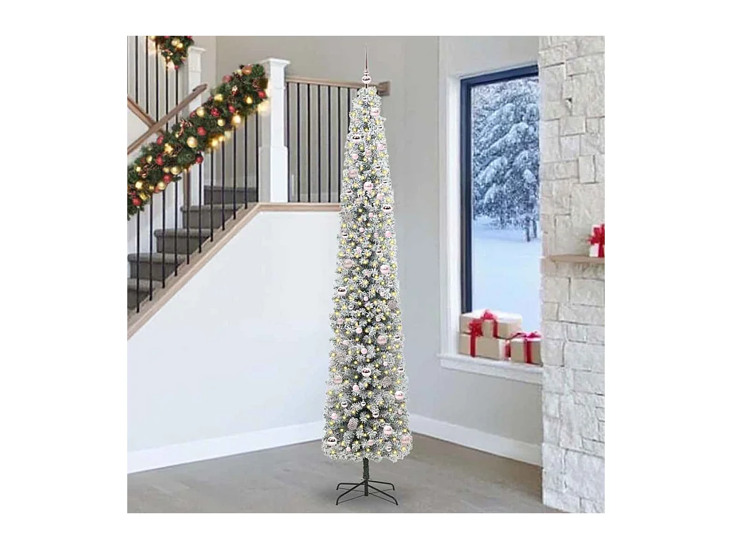 Árbol de Navidad artificial Verde 270 cm PVC, Acero y Plástico