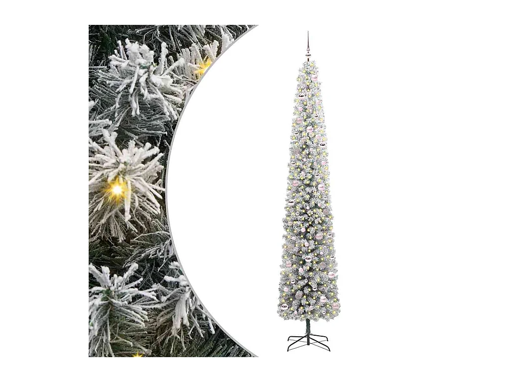Árbol de Navidad artificial Verde 270 cm PVC, Acero y Plástico