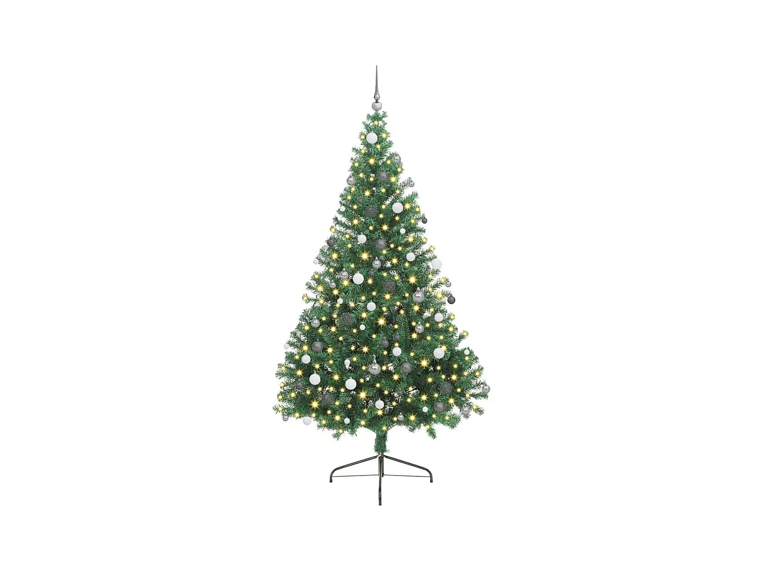 Sapin de Noël artificiel pré-éclairé Vert 240 cm PVC