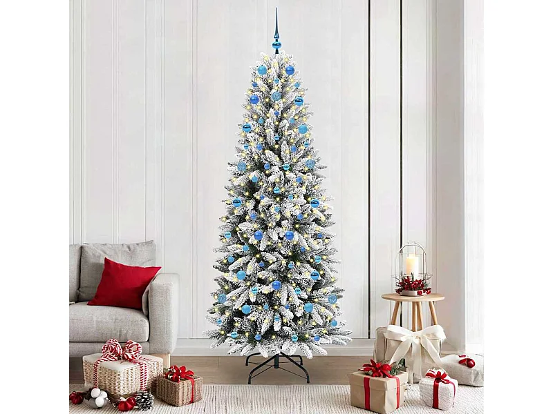 Sapin de Noël artificiel avec 300 LED Blanc 78 x 78 x 210 cm