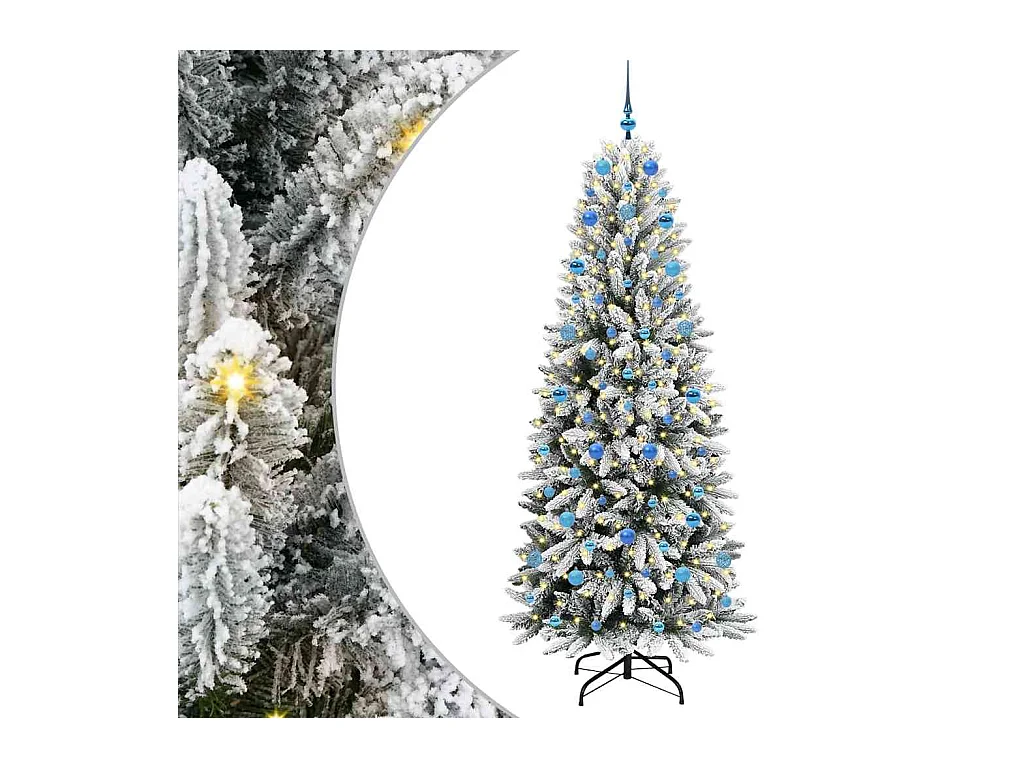Sapin de Noël artificiel avec 300 LED Blanc 78 x 78 x 210 cm