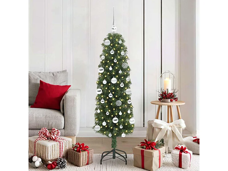 Árvore de Natal Artificial Verde 150 cm PVC e Aço e Plástico