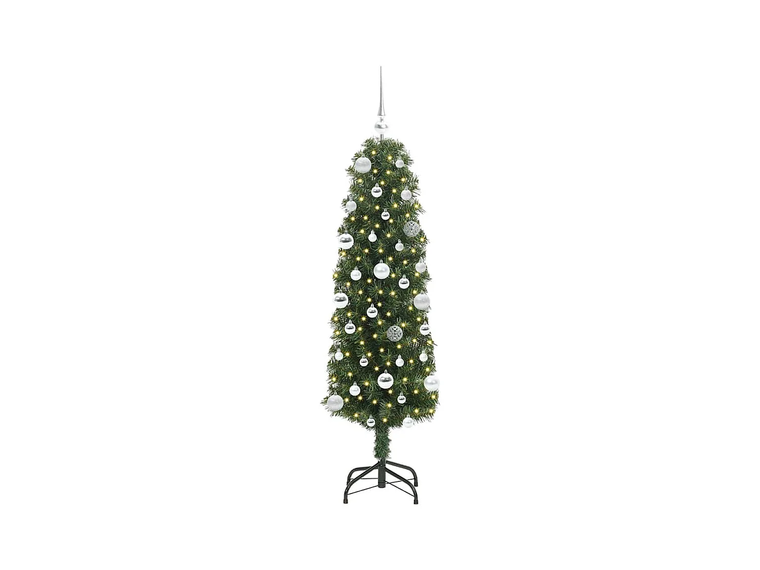Árvore de Natal Artificial Verde 150 cm PVC e Aço e Plástico