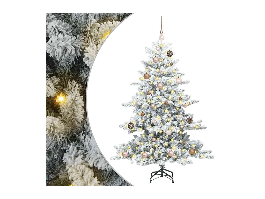 Kunstmatige Hinged Kerstboom met 150 LED 150 cm PVC