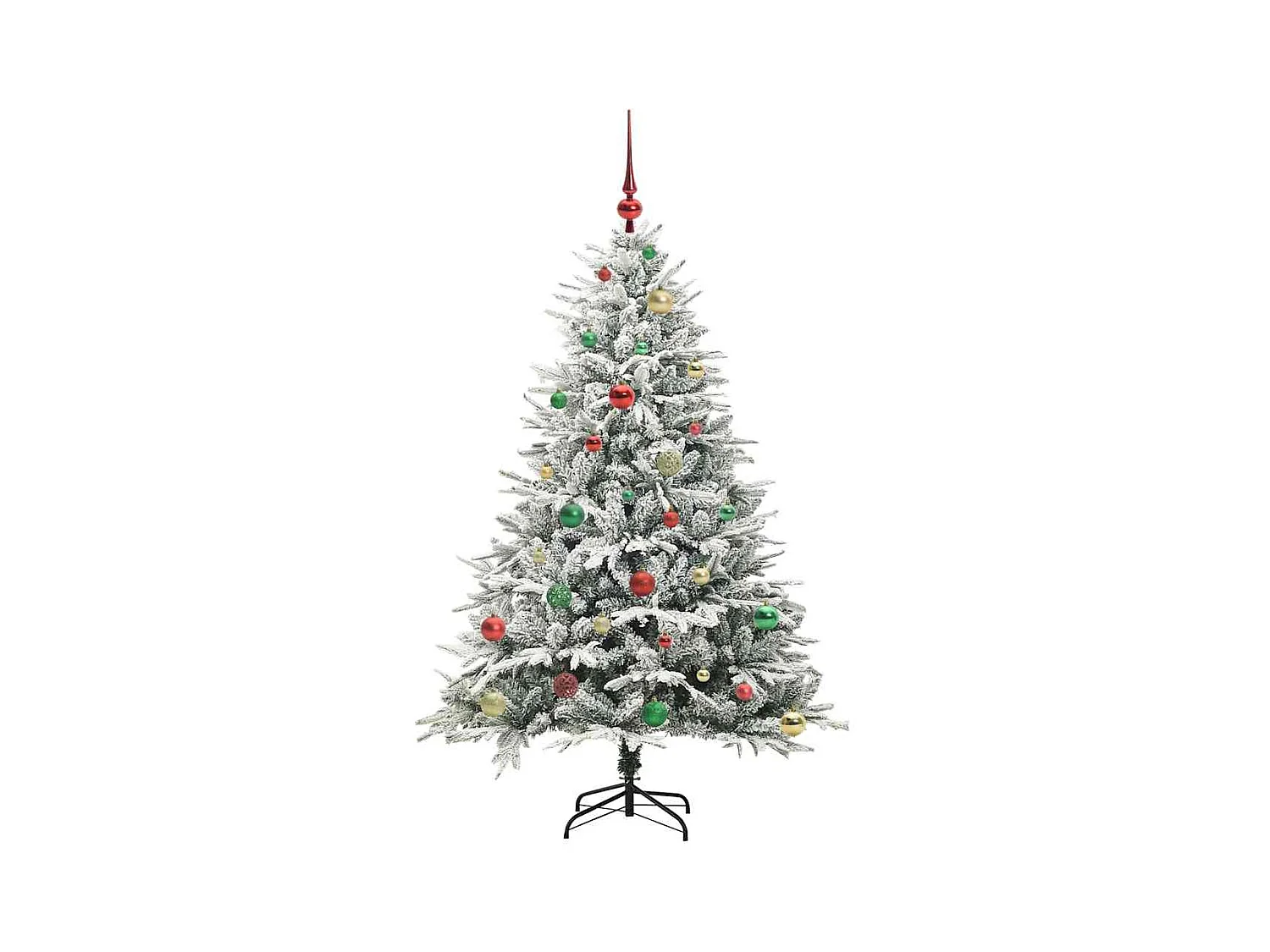 Árbol de Navidad artificial preiluminado con juego de bolas