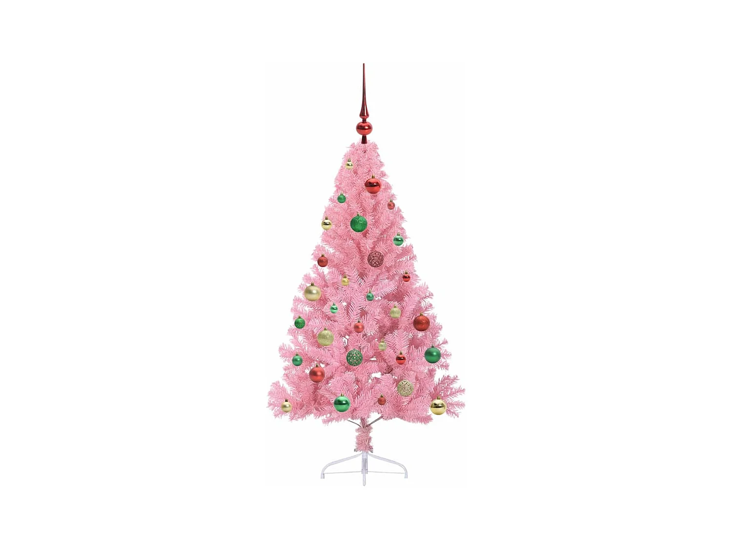 Sapin de Noël artificiel pré-éclairé Rose 150 cm PVC