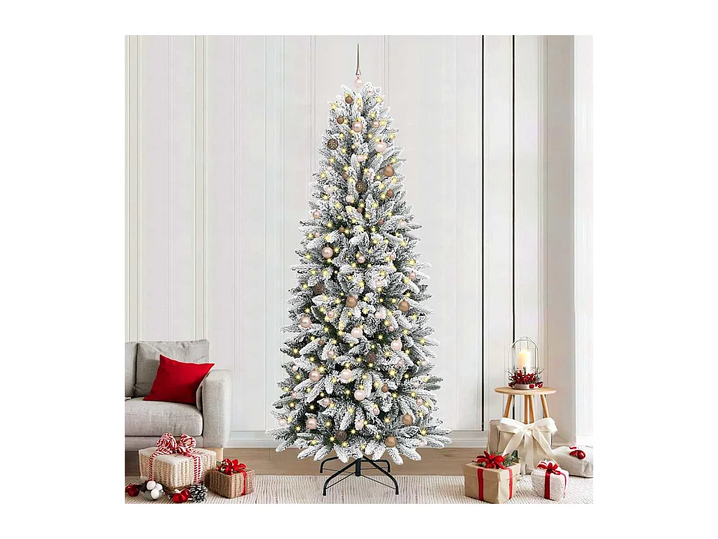 Sapin de Noël artificiel avec 300 LED Blanc 93 x 93 x 240 cm