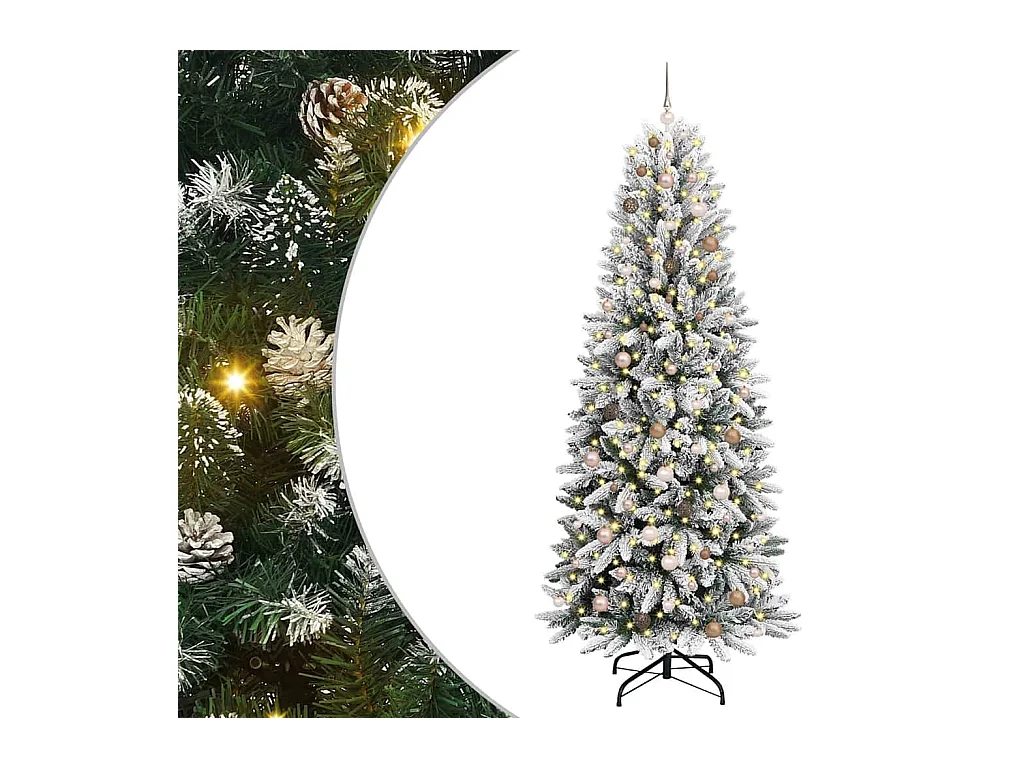 Sapin de Noël artificiel avec 300 LED Blanc 93 x 93 x 240 cm