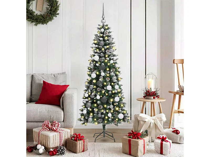 Sapin de Noël artificiel avec 150 LED Vert 66 x 66 x 150 cm