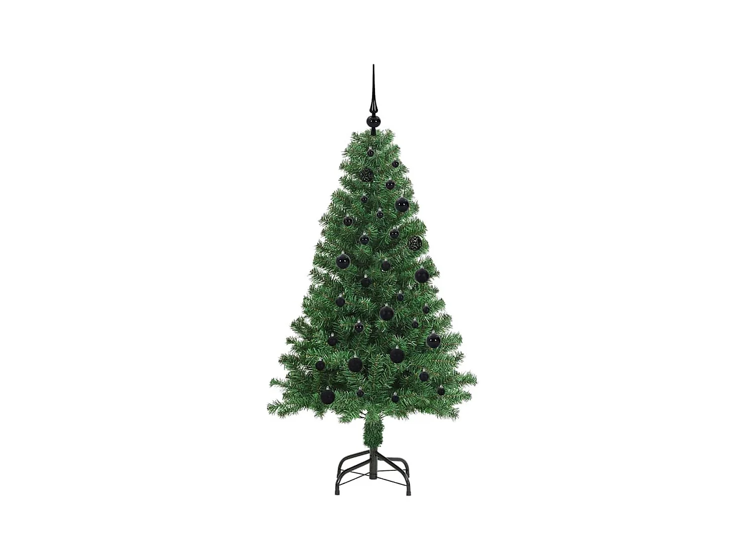 Árbol de Navidad artificial Verde 150 cm PVC y Acero y Plástico