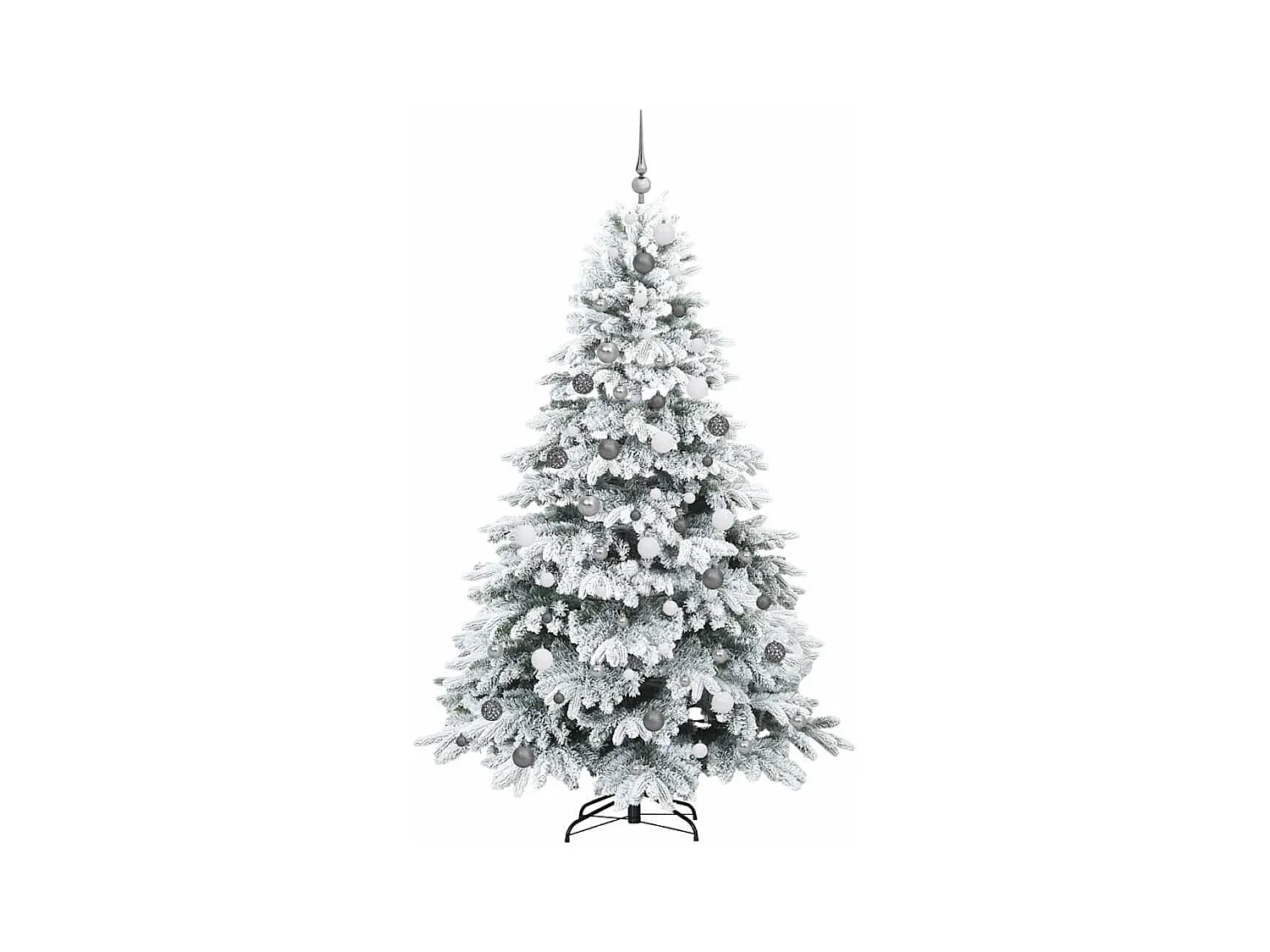Kunstkerstboom met 300 LED met standaard Groen 210 cm PE en PVC