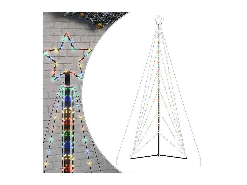 Sapin de Noël à LED 861 LED colorées 478 cm