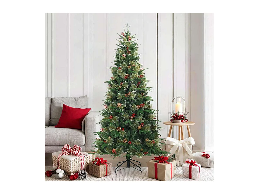 Árvore de Natal Articulada Artificial com suporte Verde 180 cm