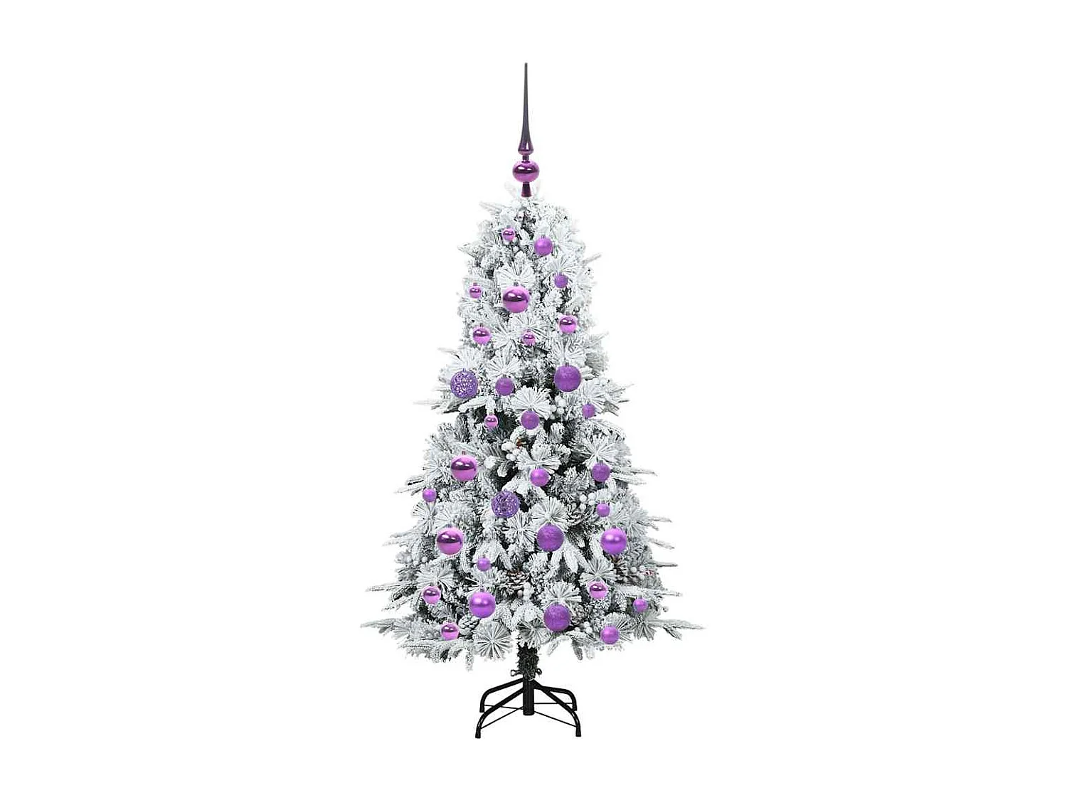 Kunstmatige Hinged Kerstboom met 150 LED Groen 120 cm PE en PVC