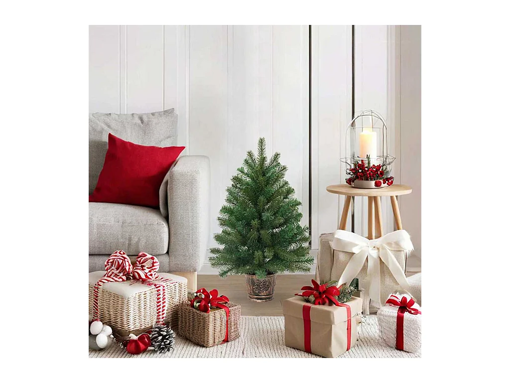 Sapin de Noël artificiel Vert 75 cm PVC, PE et acier