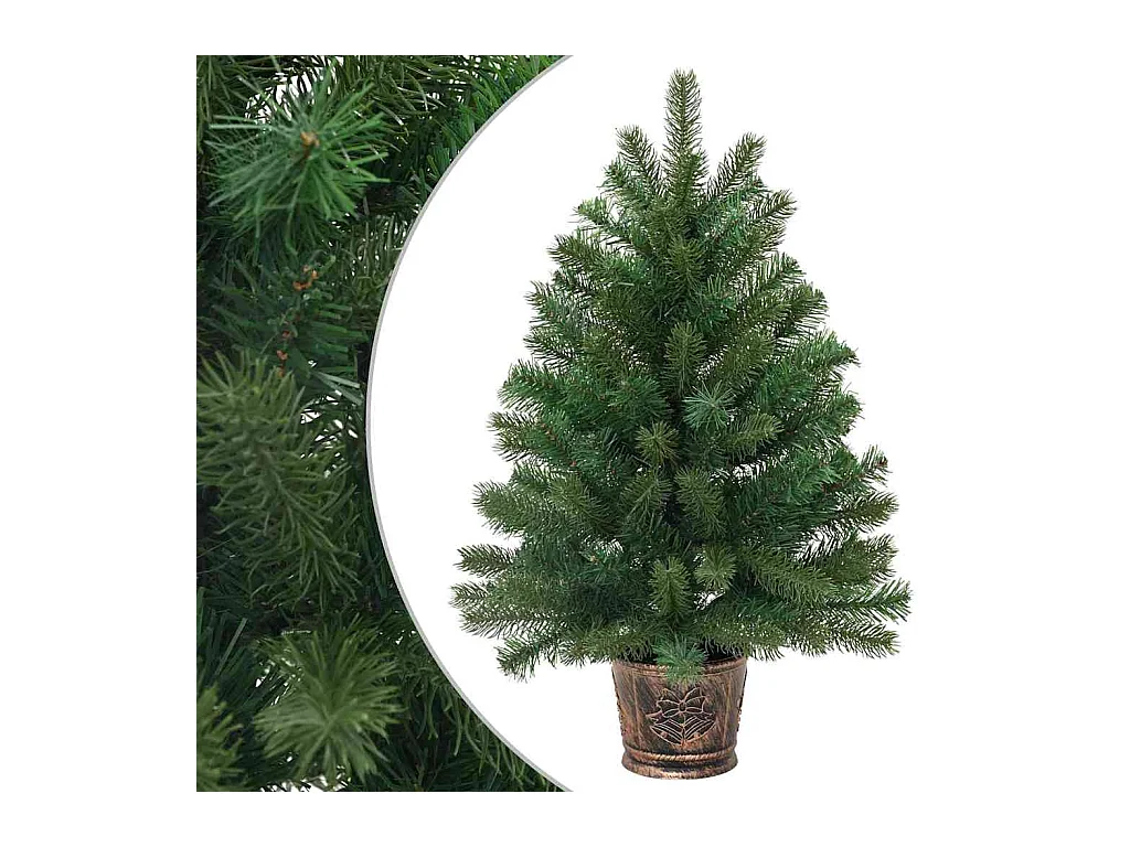 Sapin de Noël artificiel Vert 75 cm PVC, PE et acier