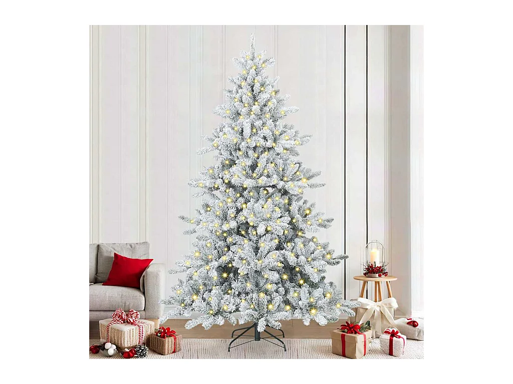 Kunstmatige Hinged Kerstboom met 300 LED 240 cm PVC