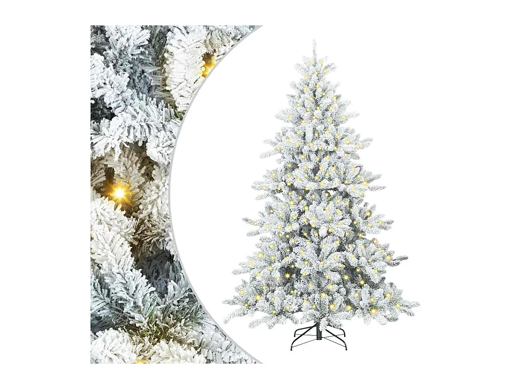 Kunstmatige Hinged Kerstboom met 300 LED 240 cm PVC