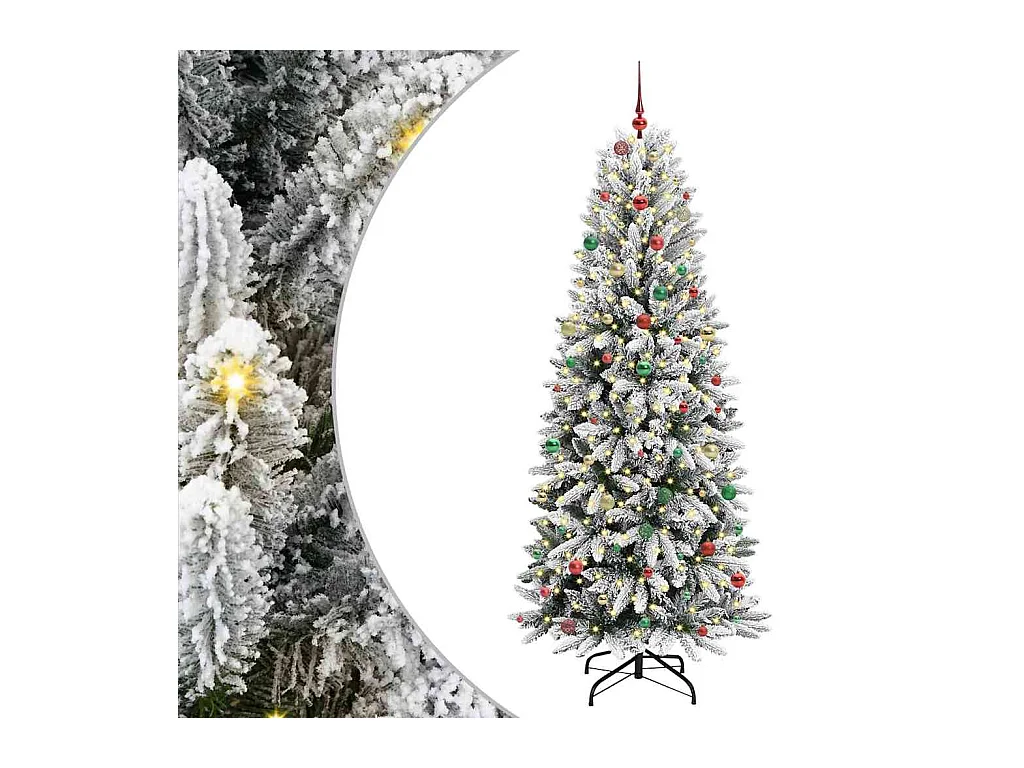 Sapin de Noël artificiel avec 300 LED Blanc 93 x 93 x 240 cm