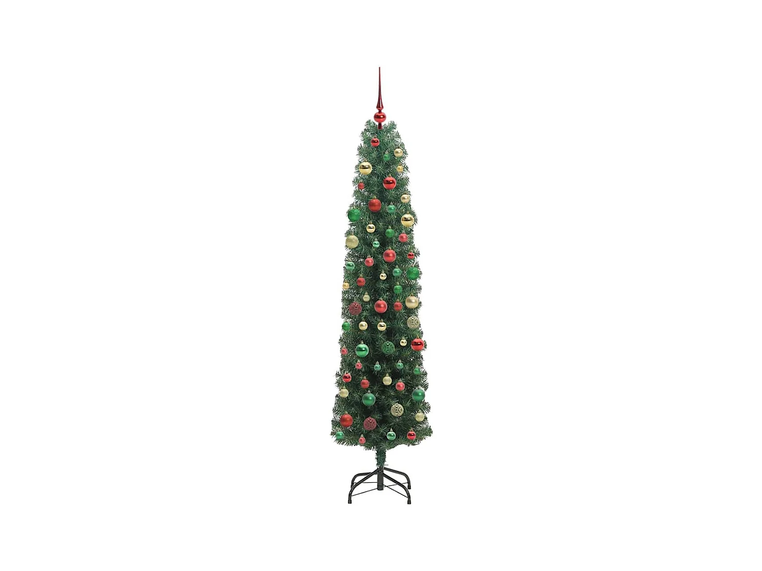 Árvore de Natal Artificial Verde 210 cm PVC e Aço e Plástico