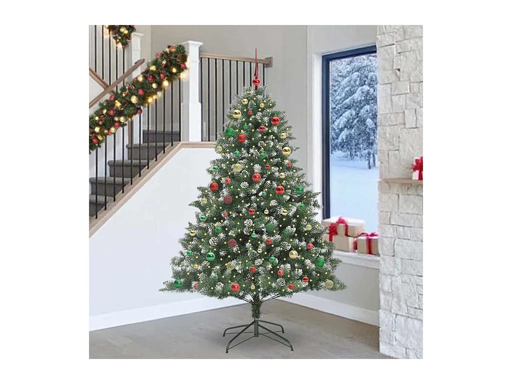 Sapin de Noël artificiel avec 300 LED Vert 160 x 160 x 240 cm