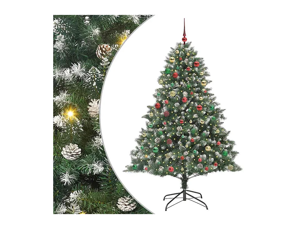 Sapin de Noël artificiel avec 300 LED Vert 160 x 160 x 240 cm