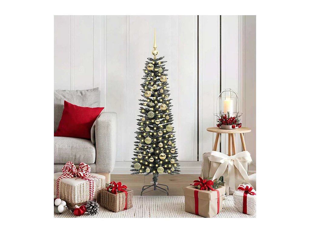 Sapin de Noël artificiel avec 150 LED Vert 40,5 x 40,5 x 120 cm