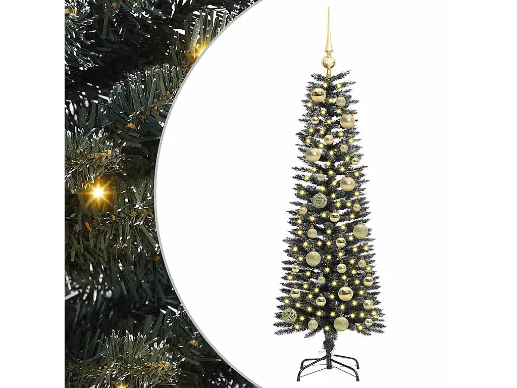 Sapin de Noël artificiel avec 150 LED Vert 40,5 x 40,5 x 120 cm
