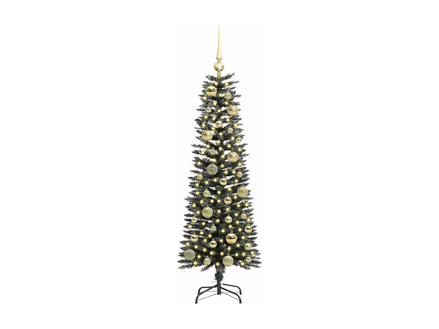 Sapin de Noël artificiel avec 150 LED Vert 40,5 x 40,5 x 120 cm