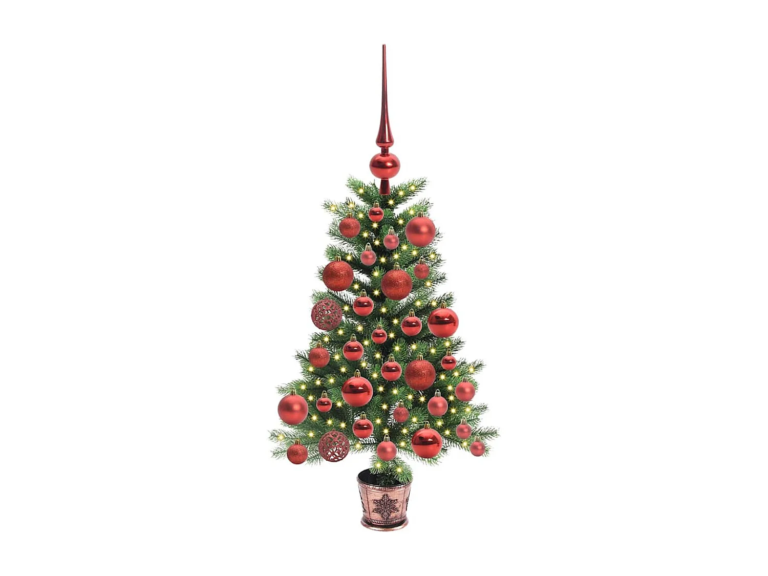 Sapin de Noël avec 150 LED avec support Vert 65 cm PE