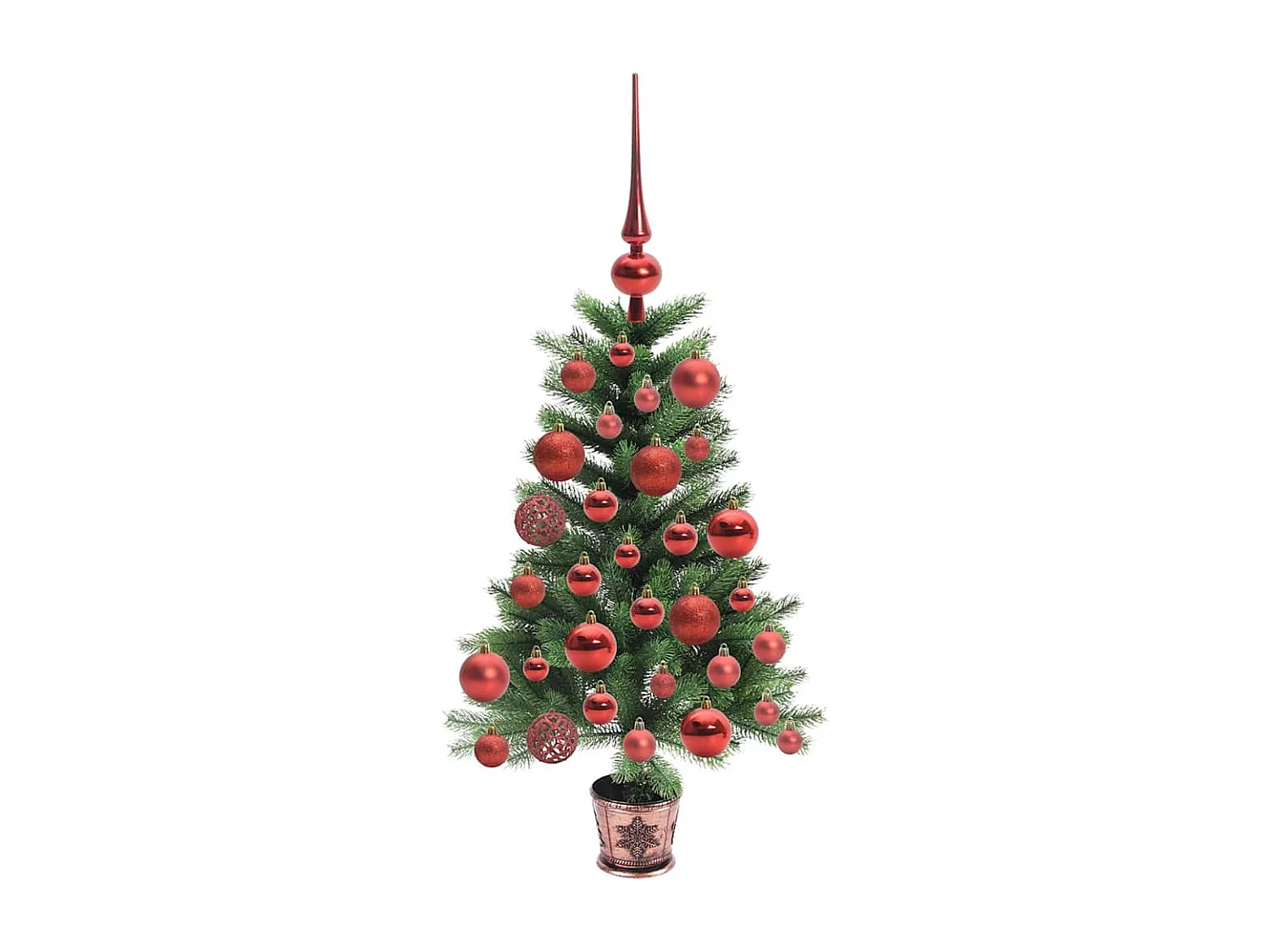 Sapin de Noël avec 150 LED avec support Vert 65 cm PE