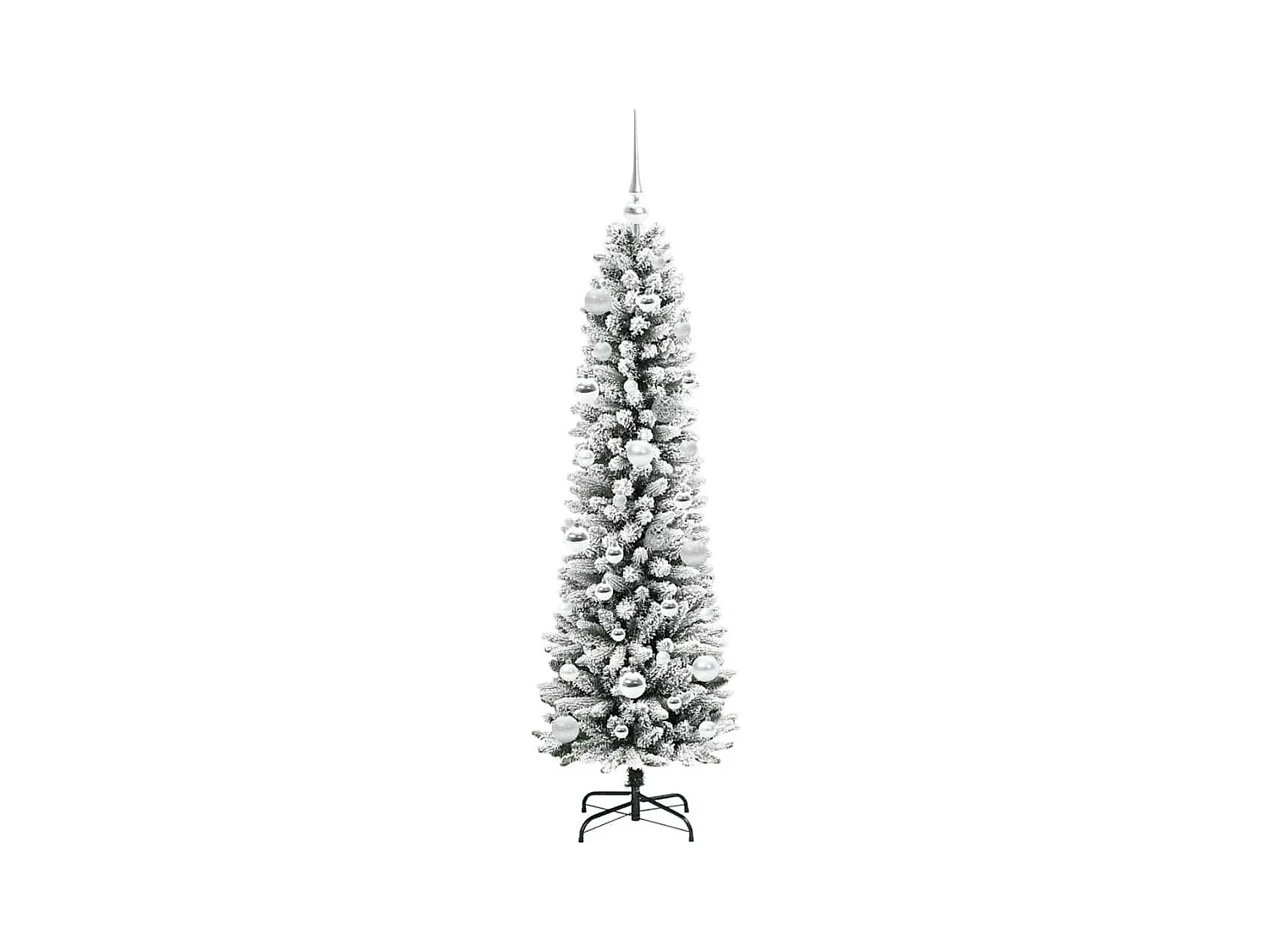 Sapin de Noël artificiel avec 150 LED Vert et blanc 150 cm