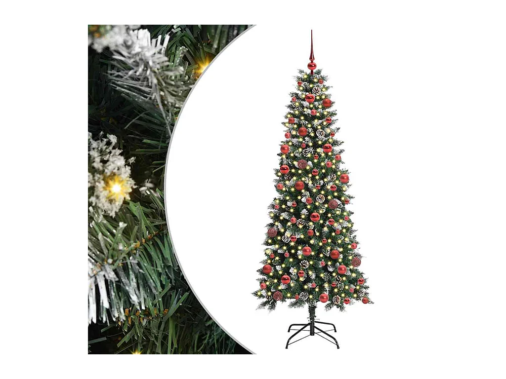 Sapin de Noël artificiel avec 300 LED Vert 76 x 76 x 180 cm